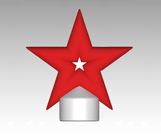 Надувная звезда на опоре для оформления Дня Победы 9 мая
