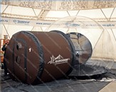 Надувная палатка "Баббл" диаметром 4,0 м с непрозрачным тамбуром входа и технической зоной