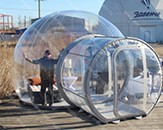 Надувная полностью прозрачная палатка "Баббл" диаметром 4,0 м