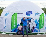 Быстросборный каркасный шатер "Зенит" диаметром 6,9 м