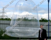 Надувная конструкция "Прозрачный колокол" для выступления акробата внутри него. Размер изделия: высота конструкции до 3,5м.