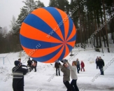 Большой надувной шар для игры "Полосатый мяч", диаметром 1,3м