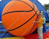 Большой надувной спортивный шар "Баскетбольный мяч", диаметром 2,7м, для переноски на руках