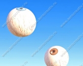 Надувные мячи "Глазное яблоко", диаметром 1,2м. Для оформления циркового шоу