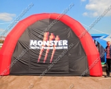 Надувной четырехопорный шатер "Монстр" с габаритными размерами 6,0х6,0х4,0м для промо-акции