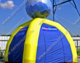 Шатер четырехопорный, габаритным размером 4,0х4,0м. Оснащен подъемными стенками и возможностью установки на крыше Воздушного шара