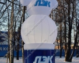 светящаяся фигура "Снеговик ЛЭК на тумбе"