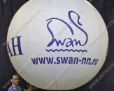 Подвесной шар для выставок "СВАН" с внутренней подсветкой. Диаметр шара 2,0м