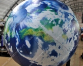 Надувной мяч "Глобус" (вид из космоса), диаметром 1,5м. Для игры со зрителями