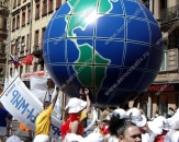 Надувной шар "Глобус", диаметром 2,0м. Для переноса на руках во время карнавального шествия