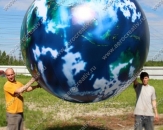 Надувной большой шар "Глобус", диаметром 2,5м, для переноса на руках на мероприятии