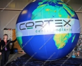 Подвесной воздушный шар для выставки - Глобус "CORTEX", диаметром 3,0м 