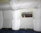 Надувная палатка-ангар "Пневмокаркасная", с габаритными размерами 8,0х6,0х4,0м Оснащена прозрачными окнами