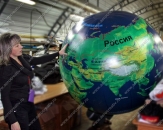 Надувной большой шар "Глобус&quot с названием стран и границей РФ, диаметром 1,5м