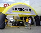 Надувная палатка - ангар "Керхер" - мобильная автомойка. Габаритные размеры 8,5х8,5х4,5м