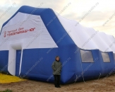 Надувная пневмокаркасная палатка - ПАВИЛЬОН "Подшипник". Габаритные размеры основания 14,0х9,7х5,8м