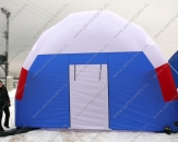 Надувная палатка-шатер (триколор) для проведения спортивных мероприятий, с габаритным размером 7,0х5,5х4,0м