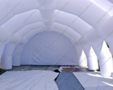 Надувная пневмокаркасная палатка - АНГАР "Белая (без боковых стенок)", габаритные размеры 13,4х8,0х4,5м