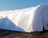 Надувная пневмокаркасная палатка - АНГАР "Белая (с боковыми стенками)", габаритные размеры 13,4х8,0х4,5м
