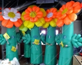 Надувные костюмы "Цветы желто-оранжевые", высотой 3,0м