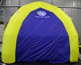 Надувной четырехопорный шатер "Туризм на Ямале" с габаритными размерами 4,0х4,0х3,5м