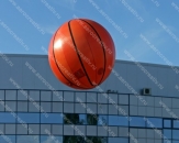 Надувной шар - аэростат "Баскетбольный мяч", диаметром 1,5м (теги: мячи, баскетбол, гелием, гелий)