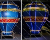 Надувной шар с внешней светодиодной подсветкой "Капля", высота надувного элемента 3,0м. Оснащен декоративной корзиной