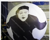 Надувной шар с внутренней подсветкой "Клоун-Мим", диаметром 3,0м (теги: мимы, клоуны)