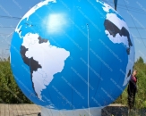 Большой надувной шар с внутренней подсветкой "Глобус "Мир Селигера" высотой 4,0м (теги: глобусы, селигер)