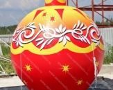 Надувной шар - фигура "Елочная игрушка", высотой 2,5м (теги: елочный шарик)
