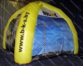 Надувной четырехопорный шатер "БКС" с габаритными размерами 4,0х4,0х3,0м. Оснащен съемными стенками (теги: шатры, bks)