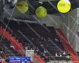 Надувные подвесные шары с внутренней подсветкой "Теннисный мяч" для теннисного турнира "St.Peterburg Open 2015", установка в главной арене турнира "СИБУР АРЕНА" (теги: шары, шар, шарик, шарики, теннис)