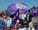 Надувной большой шар для игры со зрителями "Global", диаметром 3,0м (теги: шары, шар, шарик, шарики, мяч, мячи, глобал, global)