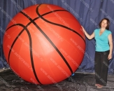 Надувной большой шар для игры со зрителями "Баскетбольный мяч", диаметром 2,0м (теги: шары, шар, шарик, шарики, мяч, мячи, баскетбол, баскетбольный мяч)