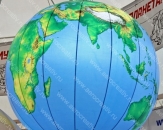 Надувной подвесной шар "Земля", диаметром 2,0м, оснащен внутренней подсветкой (теги: шары, шар, шарик, шарики, планеты, планета, солнце, меркурий, юпитер, нептун, марс, земля)