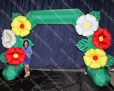 Надувная арка с цветами, габаритные размеры 4,0 х 3,0м (теги: арка, арка с цветами, цветочная арка, ворота с цветами, надувная арка, надувные арки)