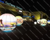 Надувные шары,диаметром 1.2м, 2.5м, 3.0м, оснащены внутренней подсветкой (теги: шары с подсветкой, светящиеся шары, проецирование на шарах, шары с проекцией)
