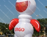 Оформление надувными фигурами Международного марафона "ERGO - Белые Ночи". Надувная фигура "ЭРГОША" высотой 8.0м