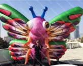 Надувная фигура "Бабочка" с максимальным размером 4.5м. Конструкция предназначена для оформления карнавальных шествий