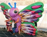 Надувная фигура "Бабочка" с максимальным размером 4.5м. Конструкция предназначена для оформления карнавальных шествий