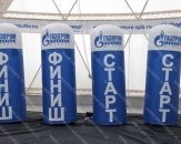 Надувные старто-финишные стойки "Прямые цилиндрические" для "Газпром"