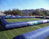 Надувная базовая конструкция "Футбольное поле" с общими габаритными размерами 18,0 х 12,0 м. Оснащено воротами с сеткой и съемными рекламными баннерами (теги: надувное футбольное поле)