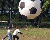 Надувной большой шар "Футбольный мяч" для игры в мяч (теги: мячик, шарик, большой футбольный мяч)