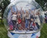 Прозрачная полусфера "Snow Globe" диаметром 3,5м для площадки на VK Fest по подготовке Зимней универсиады-2019 (теги: снежный шар, чудо-шар, snow globe, прозрачная полусфера, шар со снегом, новогоднее оформление, новогоднее чудо, Шар фотозона, прозрачный шар, чудо шар, сноуглоб, сноу глоб, gigant snow globes, прозрачная сфера, пузырь, новогодний шар, вк фест, vk fest, #vkfest, зимняя универсиада)