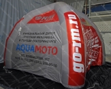 Надувной Четырехопорный шатер "AQUAMOTO" с внешними габаритными размерами 4,0 х 4,0 х 3,0м