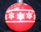 Надувной подвесной шар "Елочная игрушка "Снежинка" диаметром 2,0 м, оснащен системой внутренней подсветки