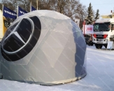 Каркасный шатер диаметром 3,9 м для официального дилера Mercedes-Benz Trucks