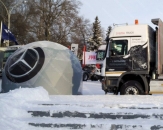 Каркасный шатер диаметром 3,9 м для официального дилера Mercedes-Benz Trucks