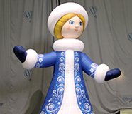 Надувная новогодняя фигура "Снегурочка мультипликационная" высотой 3,0 м