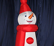 Надувная фигура для новогоднего оформления "Снеговичок" высотой 3,0 м